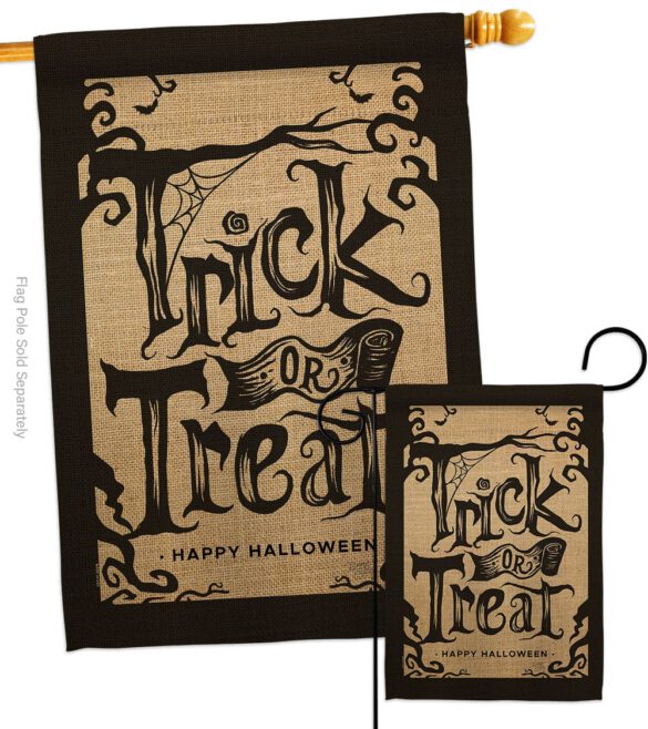 Halloween Trick - Halloween Fall Vertical Impressions Decorative Flags HG112100 Made In USA - Image 3