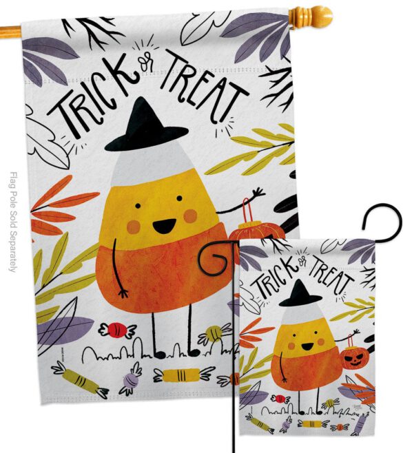 Candy Corn - Halloween Fall Vertical Impressions Decorative Flags HG112103 Made In USA - Image 3