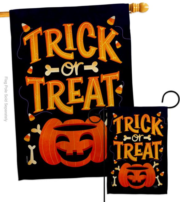 Happy Pumpkin - Halloween Fall Vertical Impressions Decorative Flags HG112106 Made In USA - Image 3