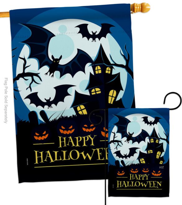 Halloween Night - Halloween Fall Vertical Impressions Decorative Flags HG137251 Made In USA - Image 3