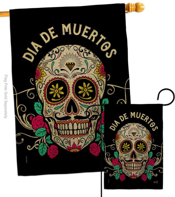 Dia De Muertos - Halloween Fall Vertical Impressions Decorative Flags HG137382 Made In USA - Image 13