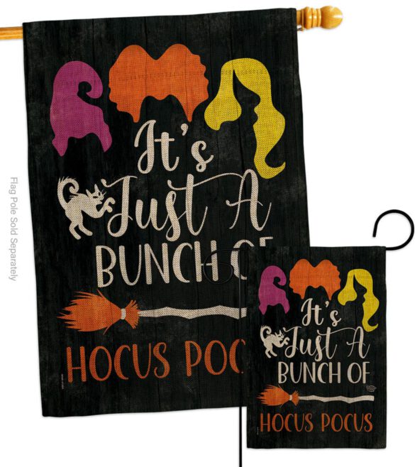 Bunch of Hocus Pocus - Halloween Fall Vertical Impressions Decorative Flags HG190179 Made In USA - Image 24