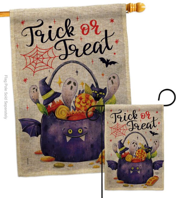 Full Treat - Halloween Fall Vertical Impressions Decorative Flags HG190180 Made In USA - Image 24