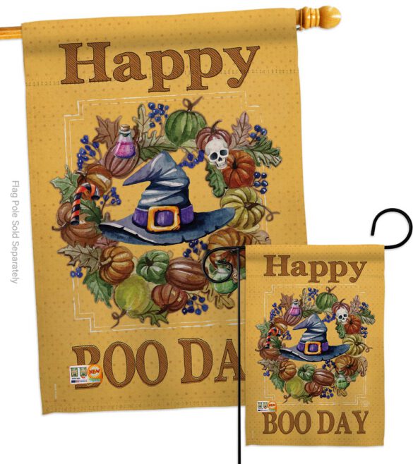 Happy Boo Day - Halloween Fall Vertical Impressions Decorative Flags HG191028 Made In USA - Image 3