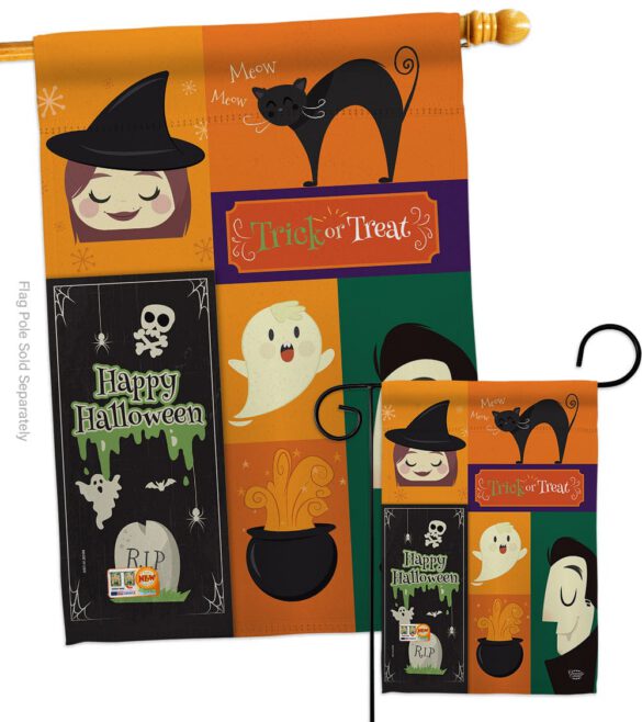 Halloween Trick or Treat - Halloween Fall Vertical Impressions Decorative Flags HG191030 Made In USA - Image 3