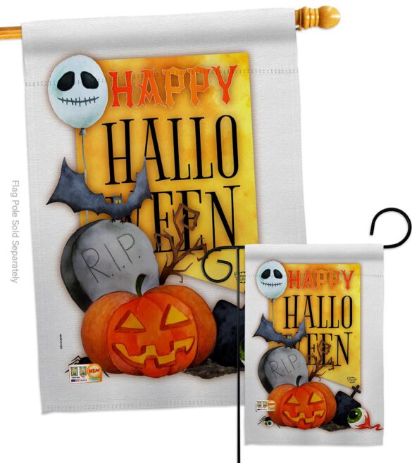 Happy Halloween Spirit - Halloween Fall Vertical Impressions Decorative Flags HG192073 Made In USA - Image 3