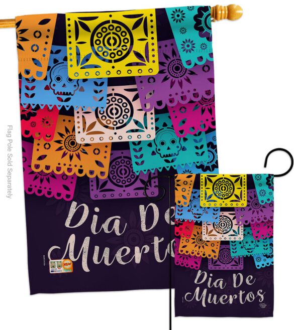 Dia De Muertos - Halloween Fall Vertical Impressions Decorative Flags HG192214 Made In USA - Image 3