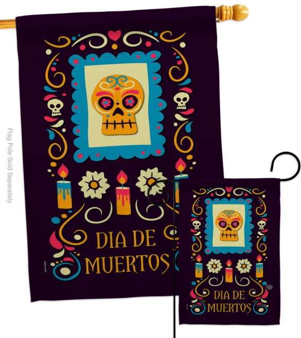 Celebrate The Dead - Halloween Fall Vertical Impressions Decorative Flags HG192240 Made In USA - Image 3