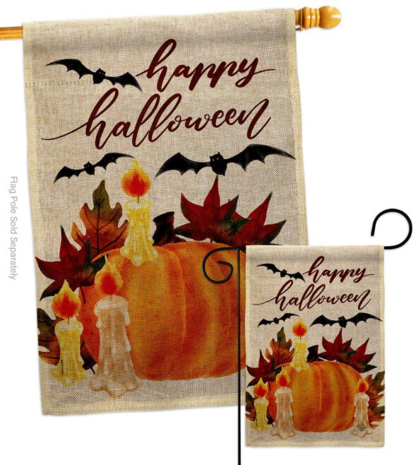 Halloween Candlestick - Halloween Fall Vertical Impressions Decorative Flags HG192667 Made In USA - Image 15