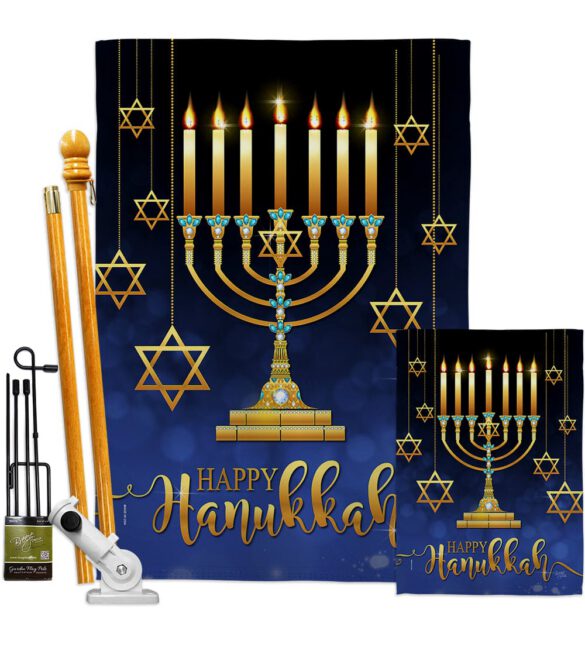 Happy Hanukkah - Hanukkah Winter Vertical Impressions Decorative Flags HG114227 Made In USA - Image 6