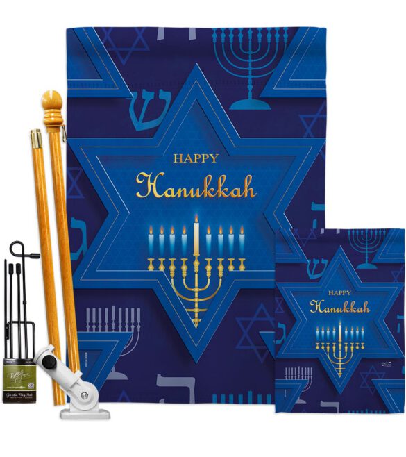 Holiday Hanukkah - Hanukkah Winter Vertical Impressions Decorative Flags HG130431 Made In USA - Image 6