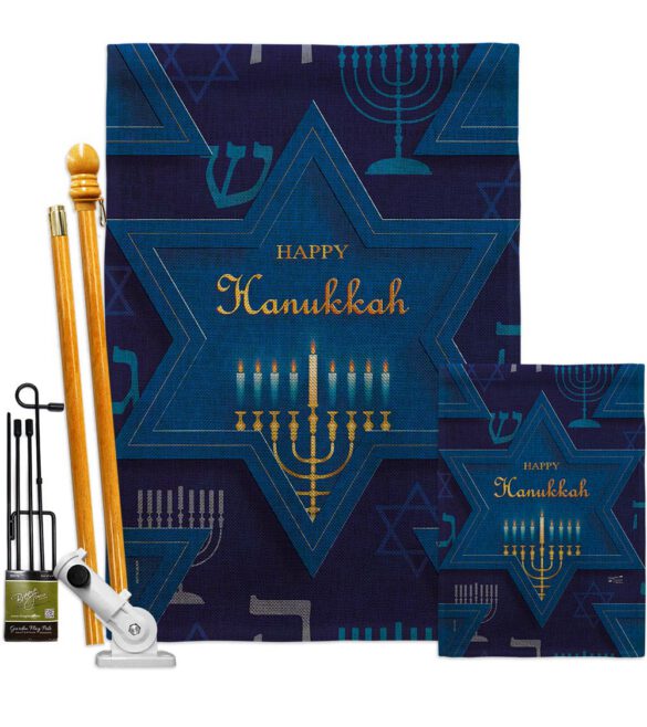 Holiday Hanukkah - Hanukkah Winter Vertical Impressions Decorative Flags HG130431 Made In USA - Image 27