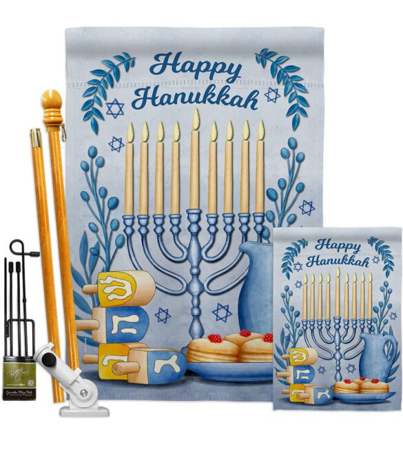 Happy Hanukkah - Hanukkah Winter Vertical Impressions Decorative Flags HG137326 Made In USA - Image 6