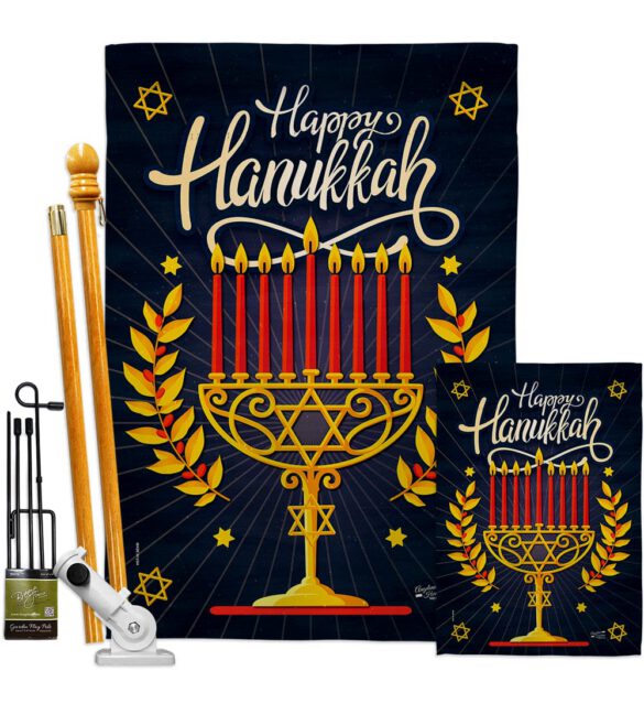 Happy Hanukkah - Hanukkah Winter Vertical Impressions Decorative Flags HG137327 Made In USA - Image 6