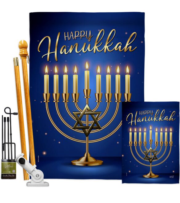 Happy Hanukkah - Hanukkah Winter Vertical Impressions Decorative Flags HG137329 Made In USA - Image 6