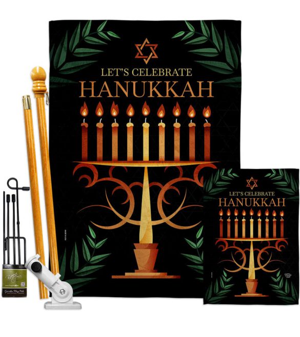 Celebrate Hanukkah - Hanukkah Winter Vertical Impressions Decorative Flags HG190011 Made In USA - Image 6