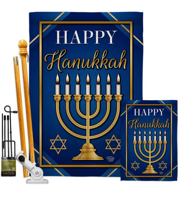 Happy Hanukkah - Hanukkah Winter Vertical Impressions Decorative Flags HG192319 Made In USA - Image 6