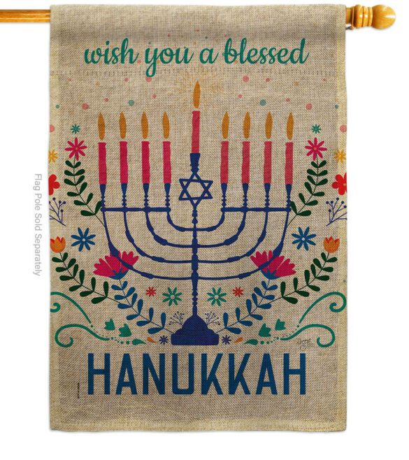 Hanukkan Wish - Hanukkah Winter Vertical Impressions Decorative Flags HG120276 Made In USA - Image 23