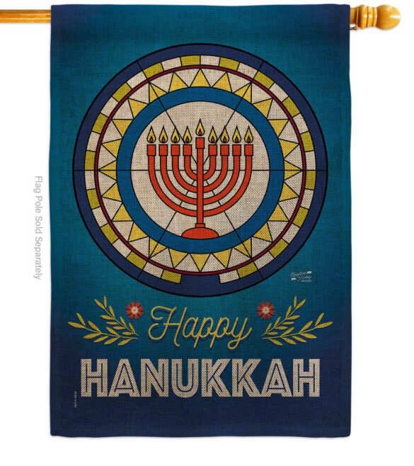 Celebratory Hanukkah - Hanukkah Winter Vertical Impressions Decorative Flags HG130430 Made In USA - Image 23