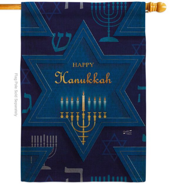 Holiday Hanukkah - Hanukkah Winter Vertical Impressions Decorative Flags HG130431 Made In USA - Image 23