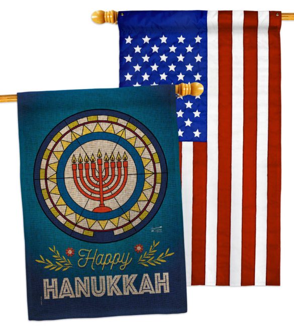 Celebratory Hanukkah - Hanukkah Winter Vertical Impressions Decorative Flags HG130430 Made In USA - Image 31
