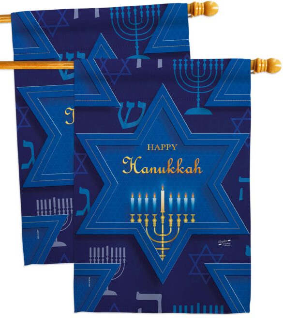 Holiday Hanukkah - Hanukkah Winter Vertical Impressions Decorative Flags HG130431 Made In USA - Image 12