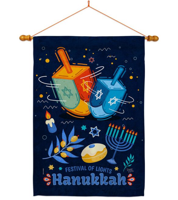 Festival Of Lights - Hanukkah Winter Vertical Impressions Decorative Flags HG114228 Made In USA - Image 10