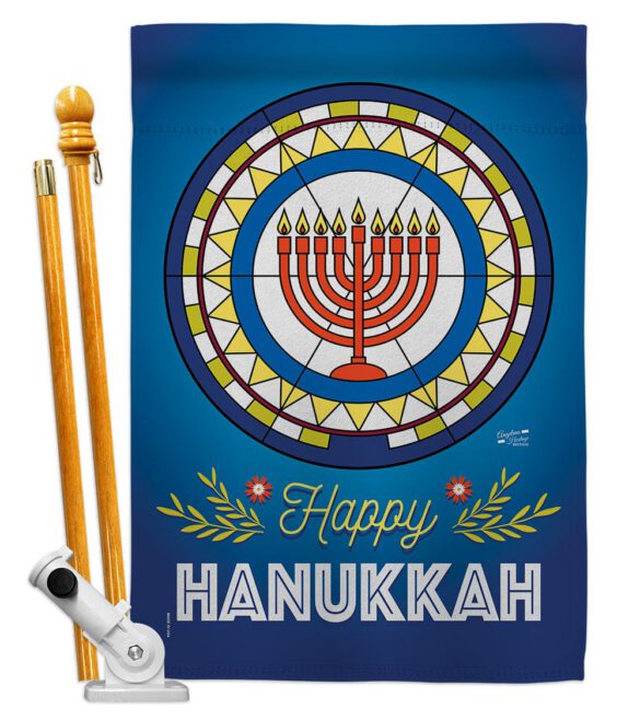 Celebratory Hanukkah - Hanukkah Winter Vertical Impressions Decorative Flags HG130430 Made In USA - Image 5