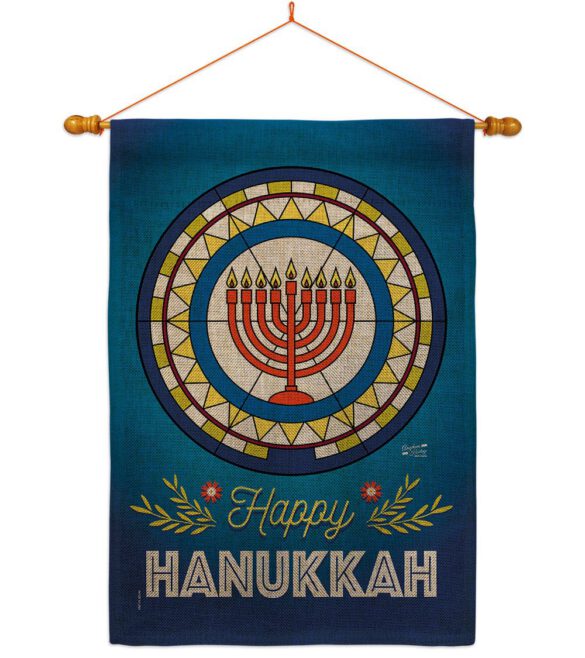 Celebratory Hanukkah - Hanukkah Winter Vertical Impressions Decorative Flags HG130430 Made In USA - Image 42