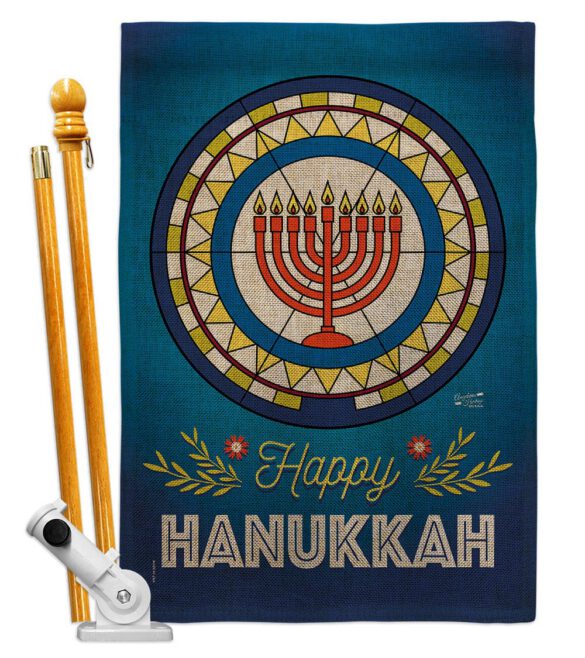 Celebratory Hanukkah - Hanukkah Winter Vertical Impressions Decorative Flags HG130430 Made In USA - Image 26