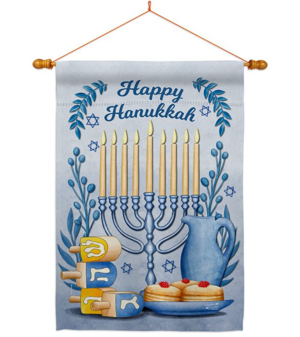 Happy Hanukkah - Hanukkah Winter Vertical Impressions Decorative Flags HG137326 Made In USA - Image 10