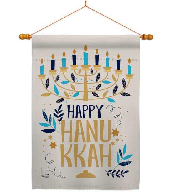 Happy Hanukkah - Hanukkah Winter Vertical Impressions Decorative Flags HG137328 Made In USA - Image 10