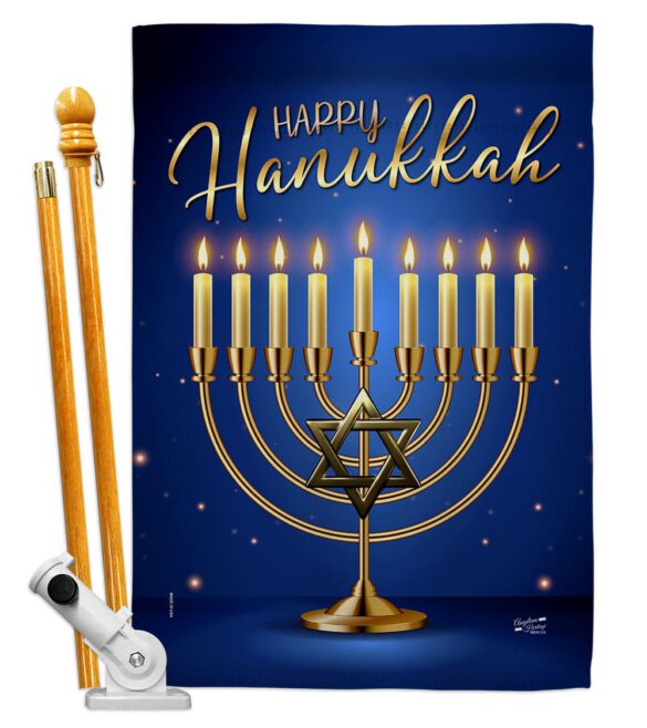 Happy Hanukkah - Hanukkah Winter Vertical Impressions Decorative Flags HG137329 Made In USA - Image 5