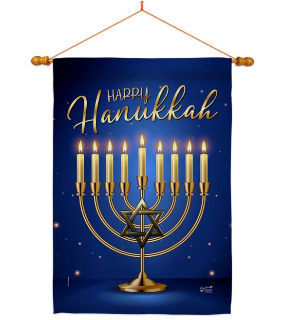Happy Hanukkah - Hanukkah Winter Vertical Impressions Decorative Flags HG137329 Made In USA - Image 10