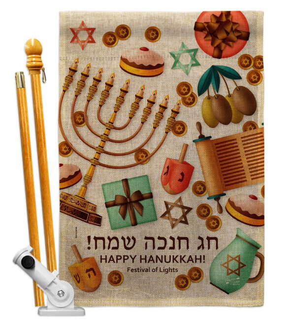 Festival of Lights - Hanukkah Winter Vertical Impressions Decorative Flags HG137376 Made In USA - Image 15