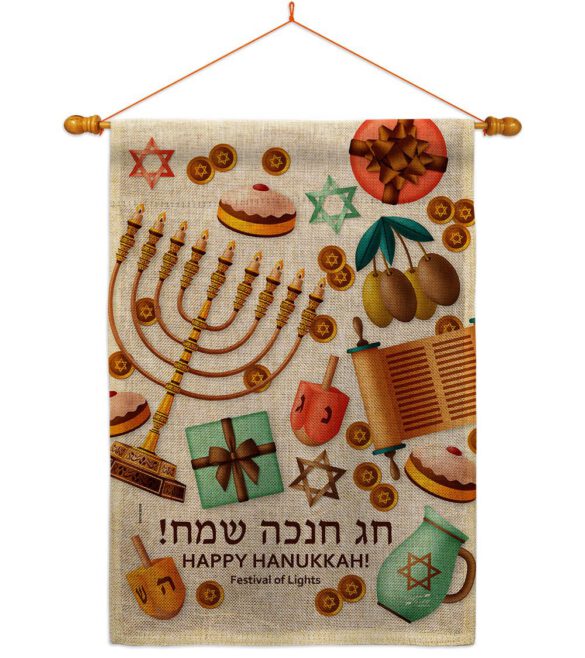 Festival of Lights - Hanukkah Winter Vertical Impressions Decorative Flags HG137376 Made In USA - Image 20