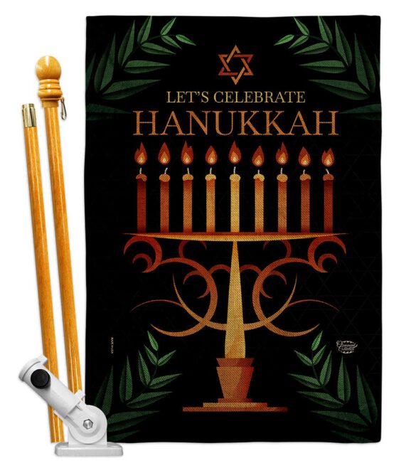 Celebrate Hanukkah - Hanukkah Winter Vertical Impressions Decorative Flags HG190011 Made In USA - Image 17