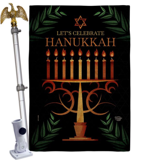 Celebrate Hanukkah - Hanukkah Winter Vertical Impressions Decorative Flags HG190011 Made In USA - Image 23