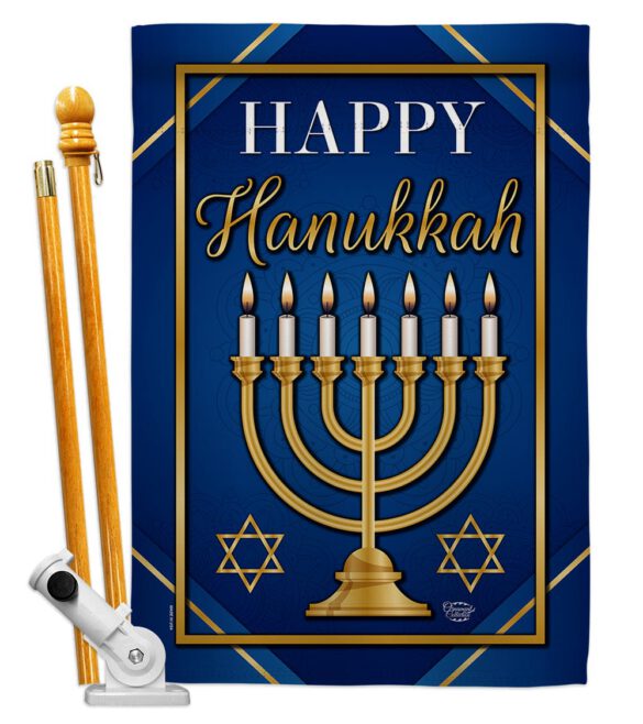 Happy Hanukkah - Hanukkah Winter Vertical Impressions Decorative Flags HG192319 Made In USA - Image 5