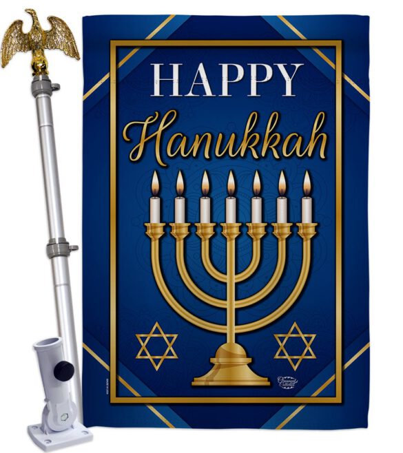 Happy Hanukkah - Hanukkah Winter Vertical Impressions Decorative Flags HG192319 Made In USA - Image 9