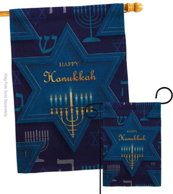 Holiday Hanukkah - Hanukkah Winter Vertical Impressions Decorative Flags HG130431 Made In USA - Image 24