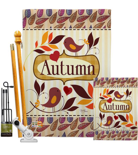 Birds Autumn - Harvest & Autumn Fall Vertical Impressions Decorative Flags HG113003 Made In USA - Image 6