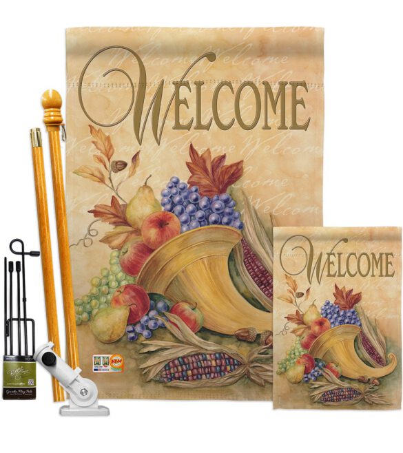 Autumn Cornucopia - Harvest & Autumn Fall Vertical Impressions Decorative Flags HG113042 Made In USA - Image 7