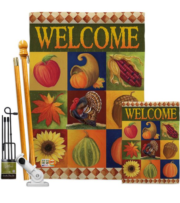 Autumn Collage - Harvest & Autumn Fall Vertical Impressions Decorative Flags HG113046 Made In USA - Image 7
