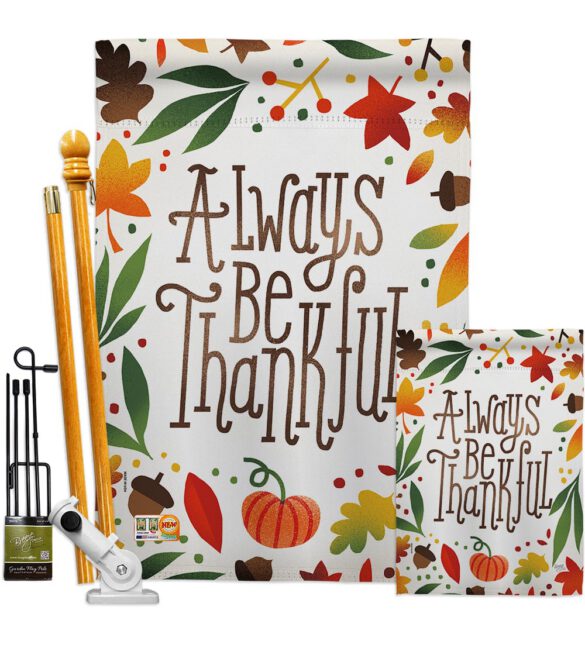 Always Be Thankful - Harvest & Autumn Fall Vertical Impressions Decorative Flags HG113074 Made In USA - Image 7
