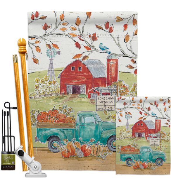 Home Grow Farm - Harvest & Autumn Fall Vertical Impressions Decorative Flags HG113092 Made In USA - Image 6