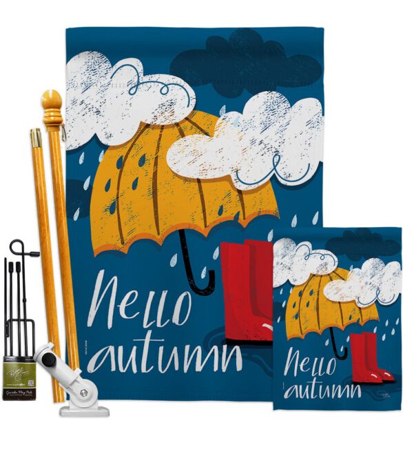 Hello Autumn - Harvest & Autumn Fall Vertical Impressions Decorative Flags HG113094 Made In USA - Image 6