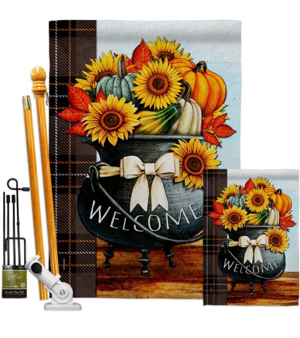 Autumn Fresh Pot - Harvest & Autumn Fall Vertical Impressions Decorative Flags HG113118 Made In USA - Image 7