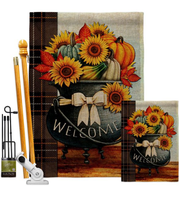 Autumn Fresh Pot - Harvest & Autumn Fall Vertical Impressions Decorative Flags HG113118 Made In USA - Image 19