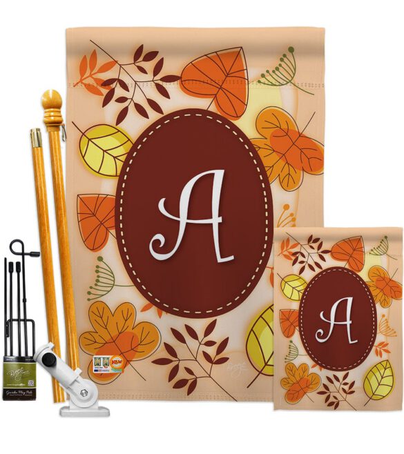 Autumn A Initial - Harvest & Autumn Fall Vertical Impressions Decorative Flags HG130027 Made In USA - Image 7